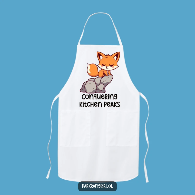 Funny Fox Chef Apron: Determined Cook, Playful Kitchen Fun, Great Funny Gift