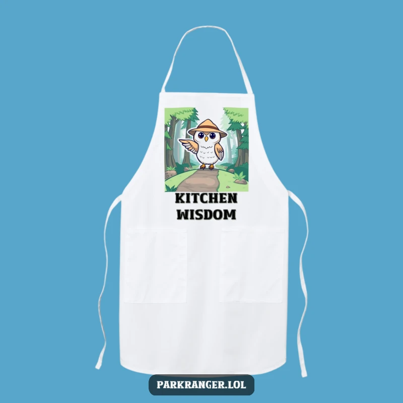 Funny Owl Ranger Apron: Kitchen Forest Guide Fun