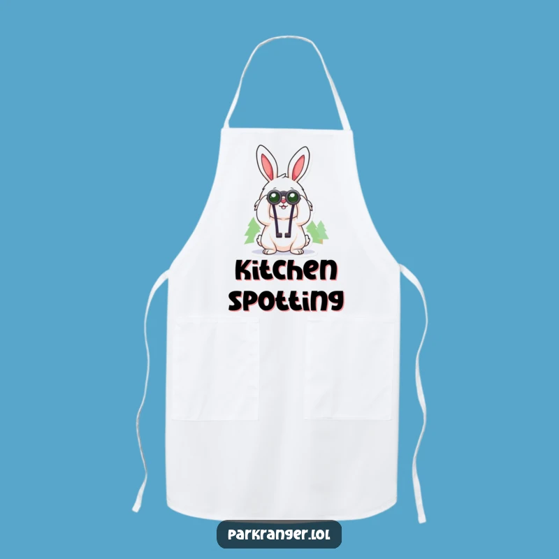 Funny Rabbit Explorer Apron: Kitchen Cheerful Gazer Fun
