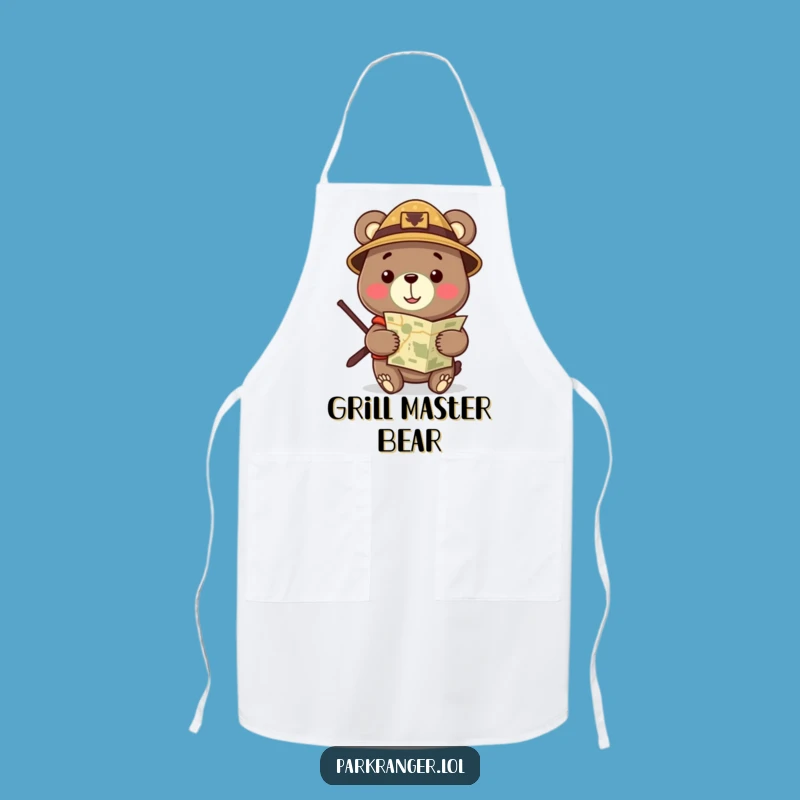 Funny Ranger Bear Apron: Cook with Adventure, Great Kitchen Funny Gift