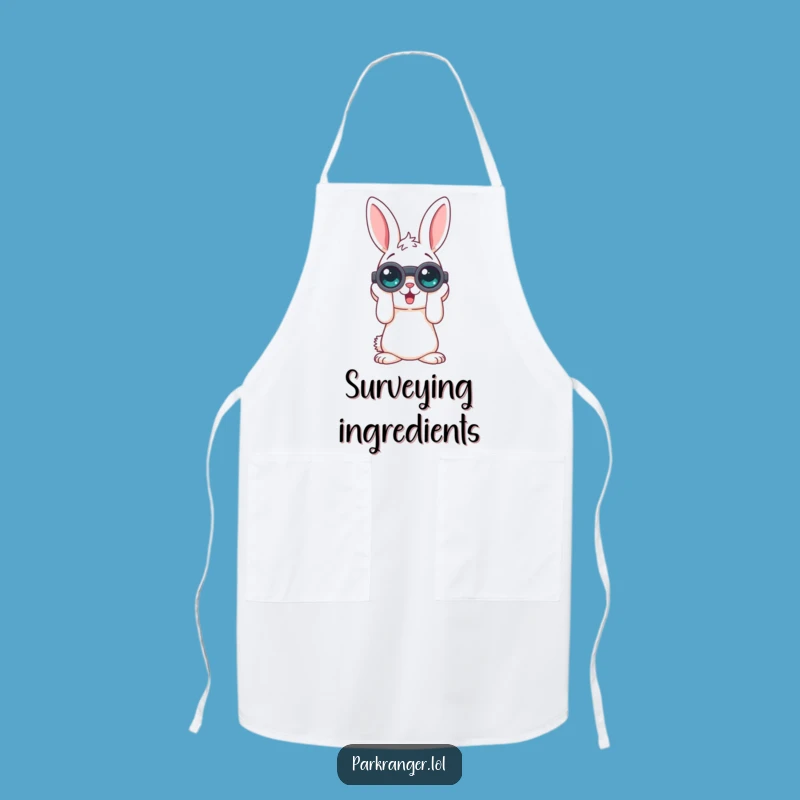 Funny Rabbit Binoculars Apron: Cook with a Keen Eye for Fun!