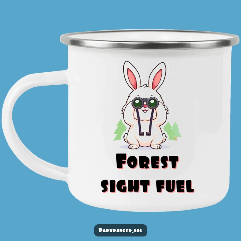 Funny Rabbit Explorer Camping Mug: Outdoor Gazer Cup