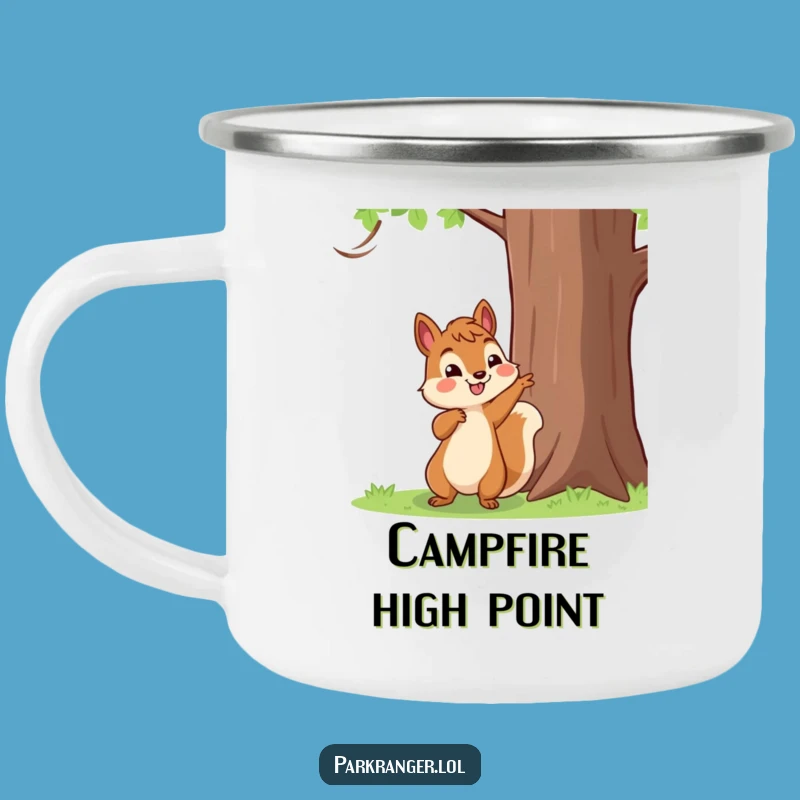 Funny Squirrel Pointing Camping Mug: Explore Nature, Perfect Gift