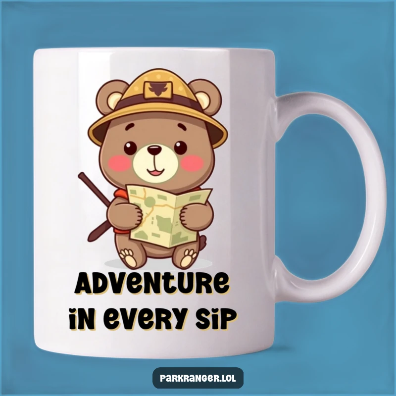 Funny Ranger Bear Mug: Adventure Ready, Perfect Explorer Funny Gift