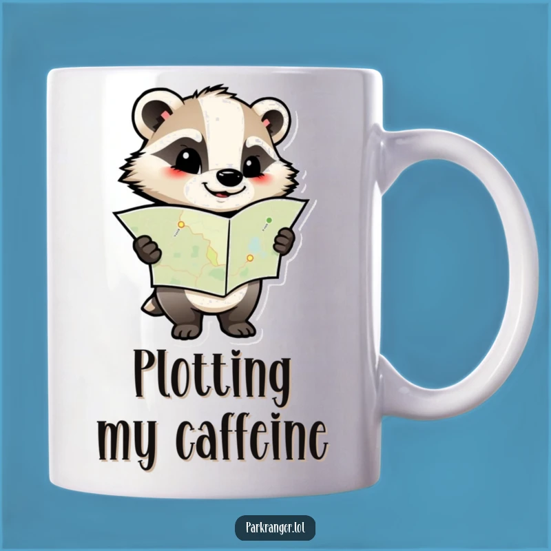 Funny Badger Map Mug: Hilarious Gift for Determined Explorers!