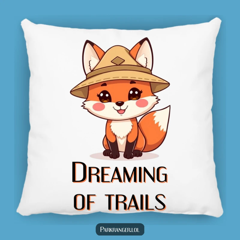 Funny Ranger Fox Pillow: Snuggle Up with Woodland Charm!