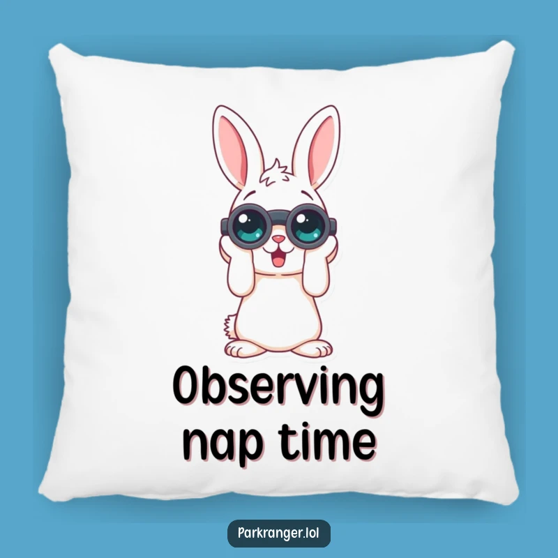 Funny Rabbit Binoculars Pillow: Cozy Up with Curious Comfort!