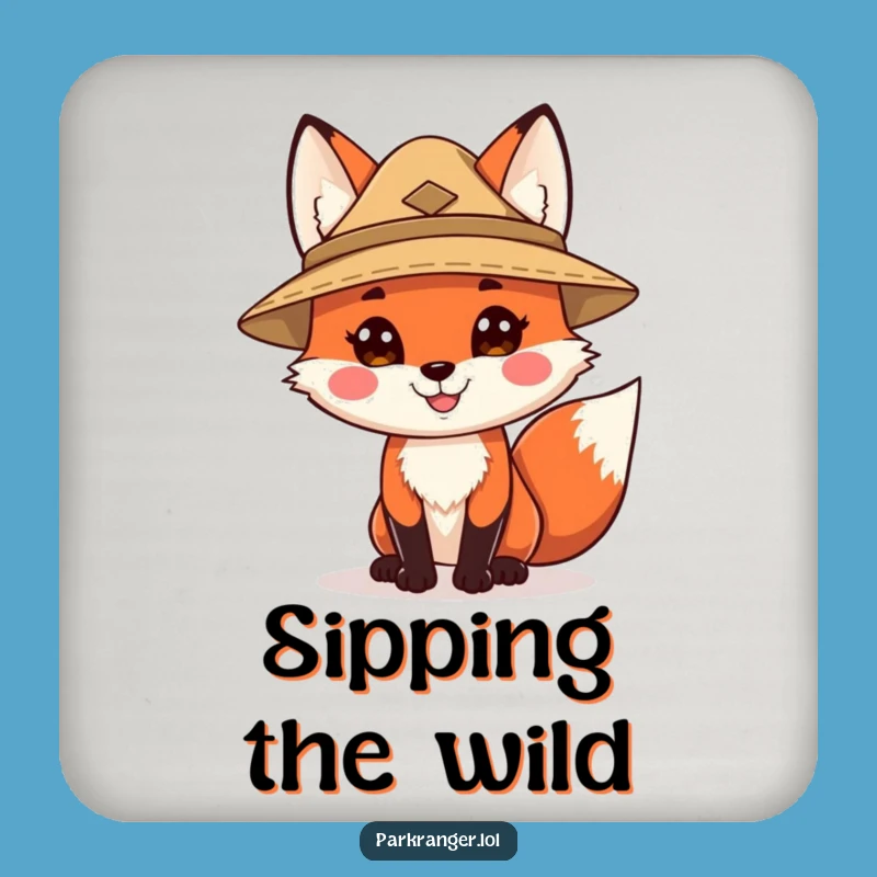 Funny Ranger Fox Coasters: Protect Your Table with Woodland Charm!