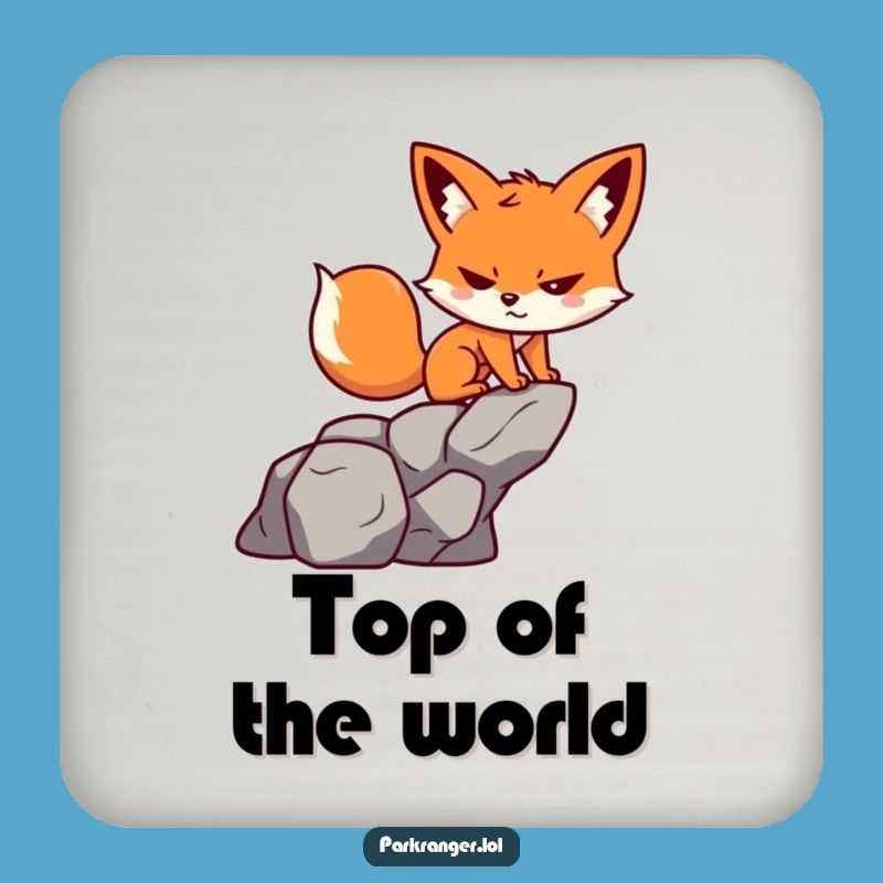 Funny Fox Coaster: Determined Drink Protection, Playful Decor, Ideal Funny Gift