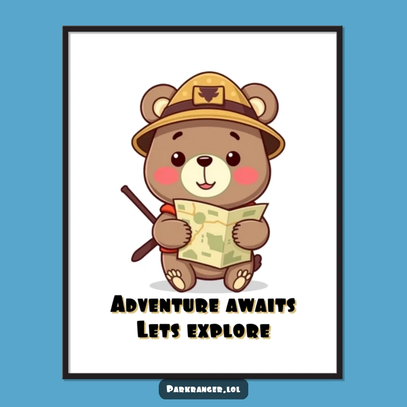 Free Printable Wall Art: Ranger Bear Funny Downloadable Decor for Adventurous Spaces