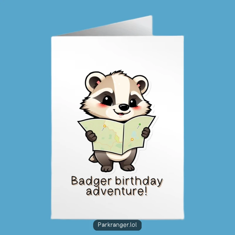Free Printable Birthday Card: Badger Maps Birthday Adventure - Downloadable!