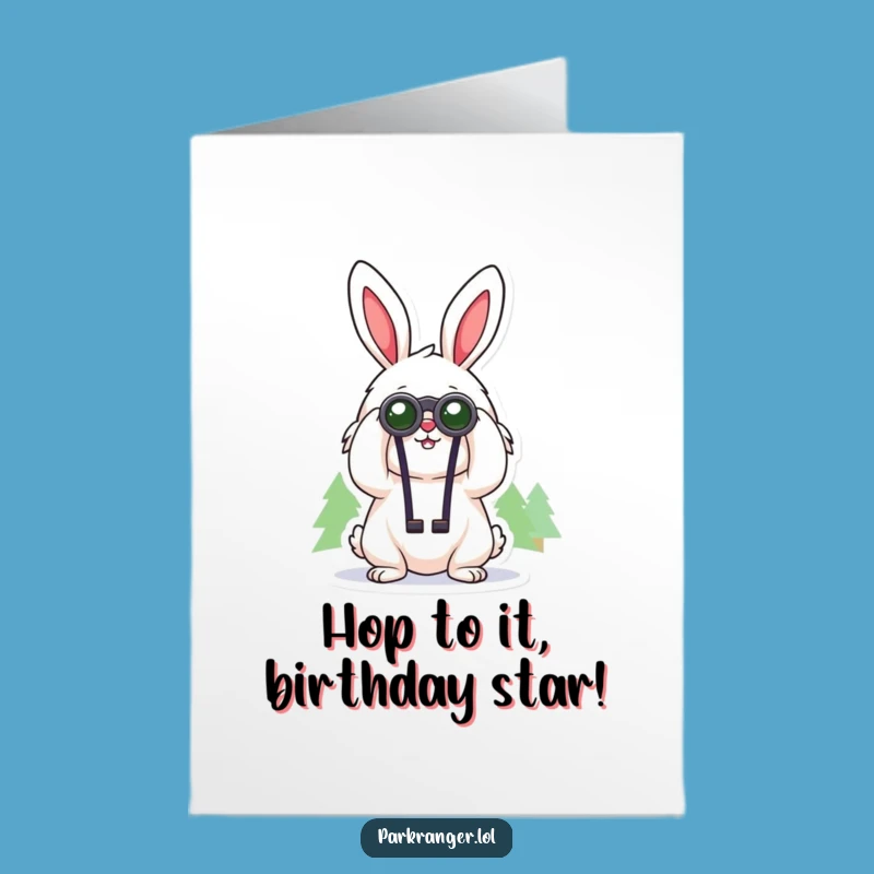 Free Printable Birthday Card: Rabbit Explorer, Long-Distance Birthday Wishes