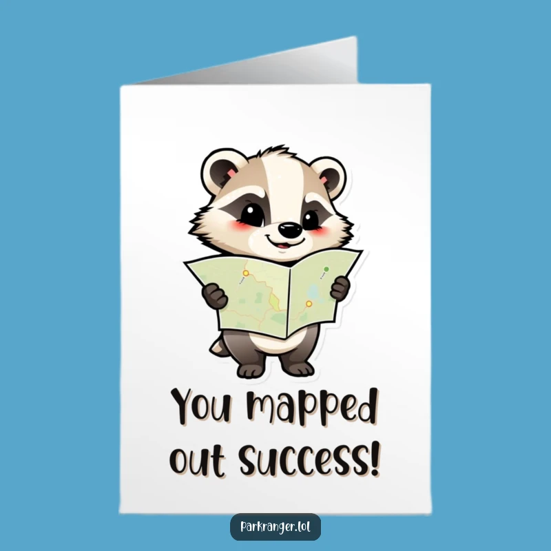 Free Printable Congrats Card: Badger Guides Your Success - Downloadable!