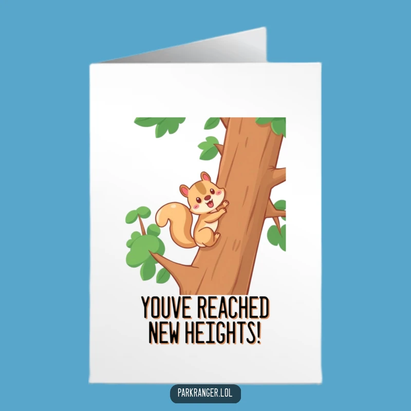 Free Printable Congrats Card: Squirrel Reaches Success - Downloadable!