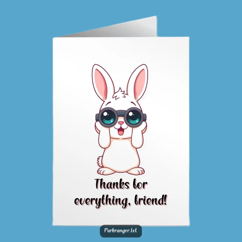 Free Printable Thank You Card: Rabbit Appreciates You - Downloadable!
