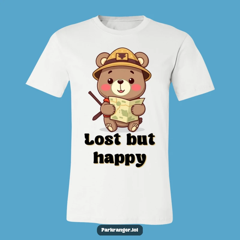 Funny Ranger Bear T-Shirt: Explore with Joy, Great Outdoor Funny Gift